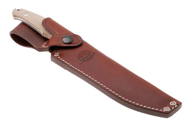 Viper Trail N690Co Stonewashed Blade Natural Canvas Micarta Handle Designer Jens Ansø VT4066CN - KNIFESTOCK