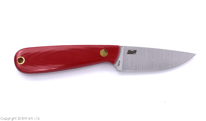 Brisa Necker 70-Red micarta 12C27 Flat Sheath Necker 70 Kydex - Flat BRS-004-9819-1512 - KNIFESTOCK