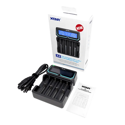 Xtar X4-X4 Charger, Power Cord, User Manual - KNIFESTOCK