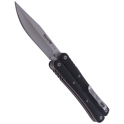 BLACK FOX Balisong, Lame 440 Satinée, Manches G10, BF-501 - KNIFESTOCK