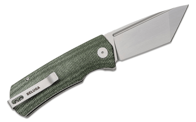 Petrified Fish PFP01TBeluga Stonewash K110 Zöld Micarta PFP01TGRMW - KNIFESTOCK