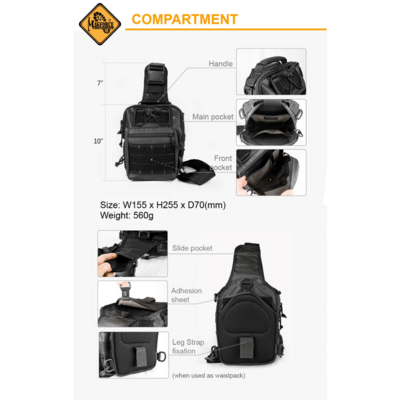 Magforce Hamburger 10x8 Black #0419B - KNIFESTOCK