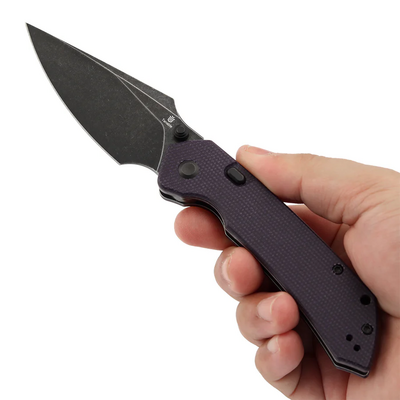 Tenable Knives Fenrir Blackwash Nitro V, Lila Micarta - KNIFESTOCK