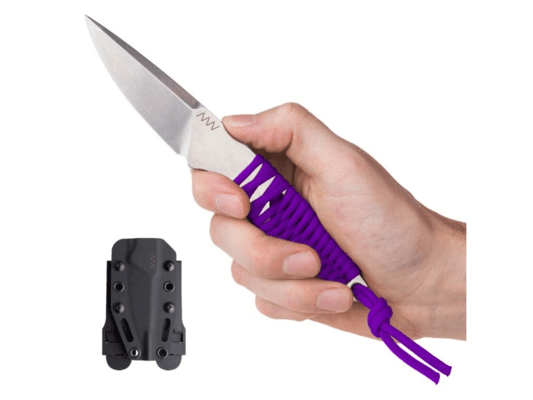 ANV Knives P100 - SLEIPNER, STONEWASH, PARACORD PURPLE ANVP100-011 - KNIFESTOCK