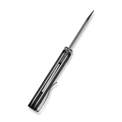Civivi Crabby Shredded Carbon Fiber HandleDamascus BladeLiner Lock - KNIFESTOCK
