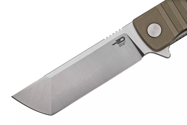 BESTECH Titan D2, Stone Wash+Satin, Beige G10 BG49A-2 - KNIFESTOCK