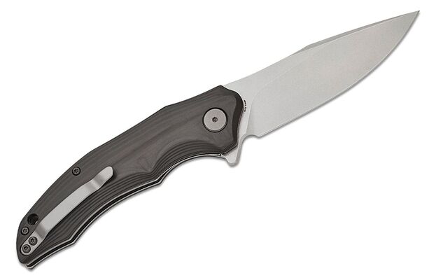 Petrified Fish PFP10 Hairtail Stonewashed K110 Carbon Fiber PFP10CW - KNIFESTOCK