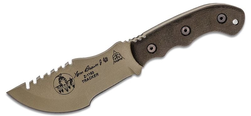 Tops Knives Tom Brown Tracker T-2 Tan TPTBT02TAN - KNIFESTOCK