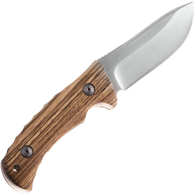 BLACK FOX KIINTEÄTERÄINEN PUUKKO DROP POINT BLD RUOSTUMATON TERÄS 440A, ZEBRA PUUKAHVA - KNIFESTOCK