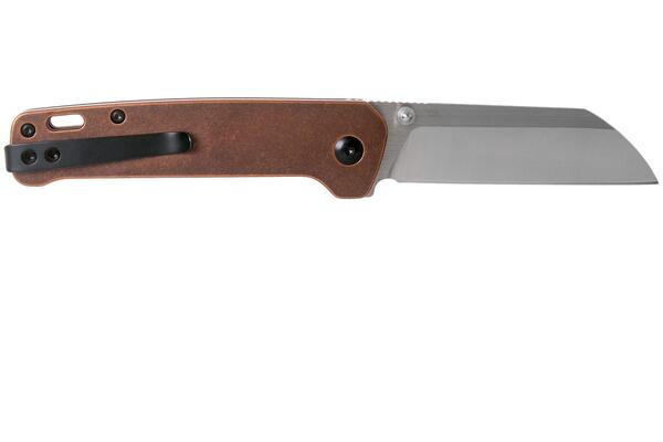 QSP Mes Penguin, Satin D2 Lemmet, Stonewash Koperen Handvat QS130-K - KNIFESTOCK