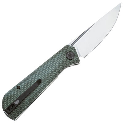 Petrified Fish PFP07 Viking Satin K110 Green Micarta PFP07GRMS - KNIFESTOCK