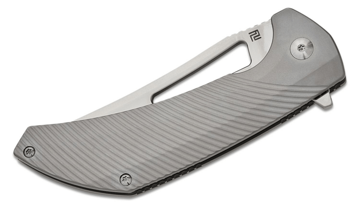 Nôž Artisan Banjaara Gray Milled Titanium, (Sand Polished) S90V 1868G-GY - KNIFESTOCK