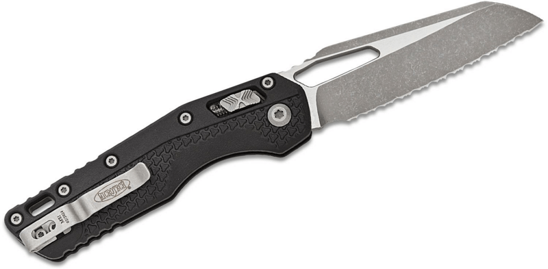 Microtech MSI® S/E Tri-Grip Wtryskowo Formowany Czarny Apoc Pełne Ząbkowanie 210T-12APPM - KNIFESTOCK