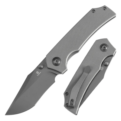 Tenable Fermi Grey TiCn Coated 14C28N Liner Lock T1122A5 - KNIFESTOCK