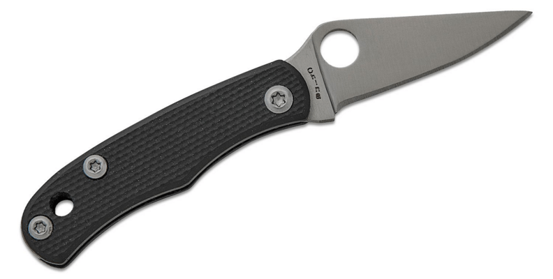 Spyderco BUG BLACK G-10 PLAINEDGE - KNIFESTOCK