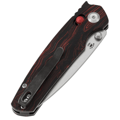 Tenable Knives Raven Stonewashed 14C28N, Piros és Fekete G-mascus T2109V3 - KNIFESTOCK