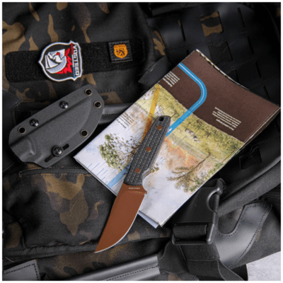 Vosteed Mink(3.33&#039;&#039;) 14C28N Copper Dune Black Micarta D0106 - KNIFESTOCK