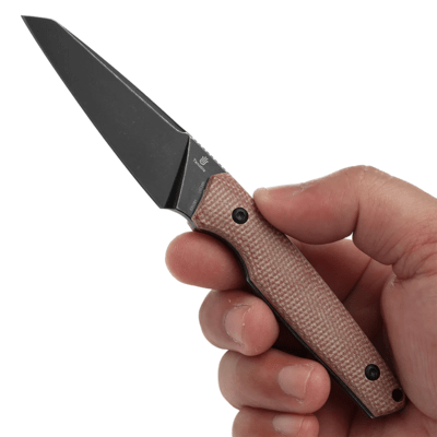 Tenable Knives Parr Blackwash 14C28N Brown Micarta - KNIFESTOCK