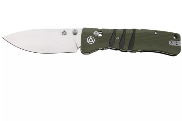 QSP Knife Ripley, Glyde lock, 14C28N stonewashed, Green/Black G10 QS160-C1 - KNIFESTOCK