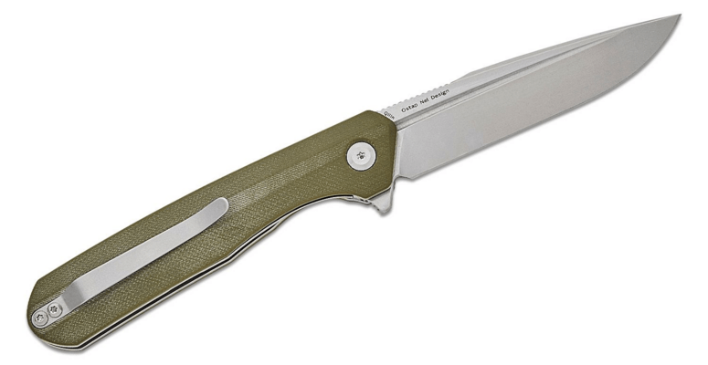 Kansept Qilin Stonewashed 154CM, Olive Green G10 T1047A2 - KNIFESTOCK