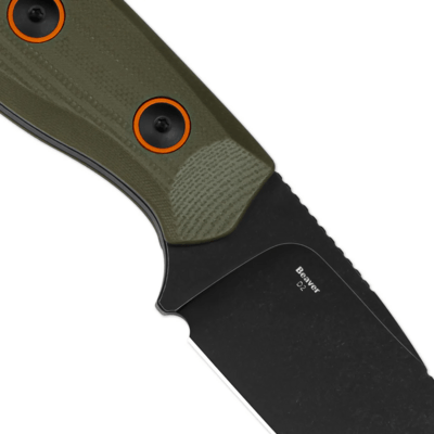 Kizer Fixed Blade Beaver Kizer D2 Olive Green G10 1078A1 - KNIFESTOCK