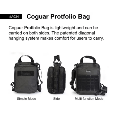 Magforce Cougar Portfolio Bag - 500D Black #A0341B - KNIFESTOCK