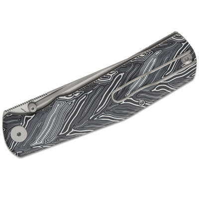 Petrified Fish PFP14Lis 10cr15comov Stonewashed White Gmascus G10 PFP14WDMW - KNIFESTOCK