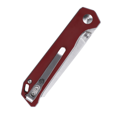 KIZER Mini Begleiter Folding Knife, Red Micarta Handle V3458RN3 - KNIFESTOCK