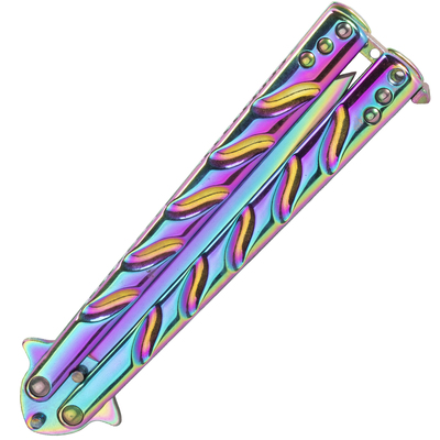 Magnum 06EX401 Balisong Rainbow Griff aus Edelstahl Mehrfarbig - KNIFESTOCK