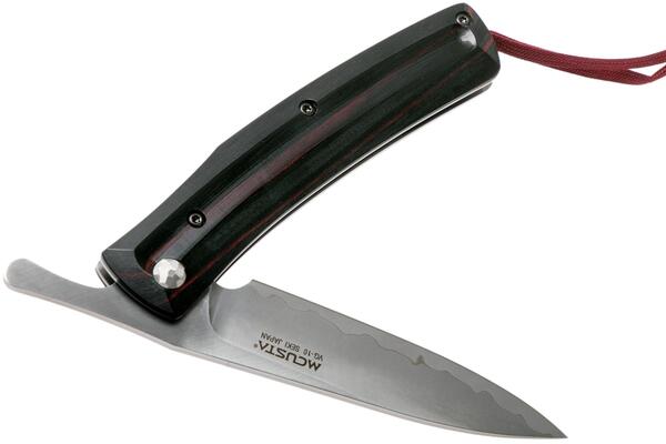 Mcusta Friction Folder VG10, Zwart-Rood Hout MC-191C - KNIFESTOCK