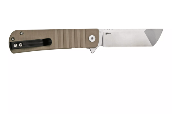 BESTECH Titan D2, Stone Wash+Satin, Beige G10 BG49A-2 - KNIFESTOCK