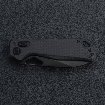 Kunwu Pulsar Gray Carbon Fiber Satin Elmax X705F - KNIFESTOCK