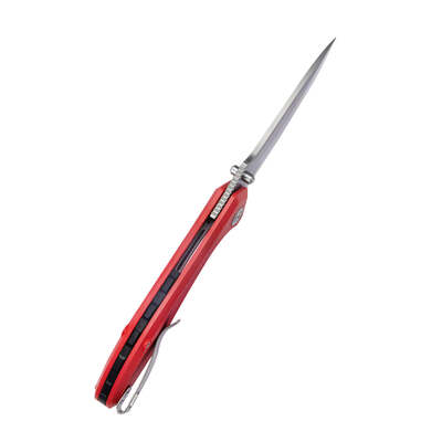 Kubey Ruckus Liner Lock Folding Knife Red G10 Handle KU314J - KNIFESTOCK