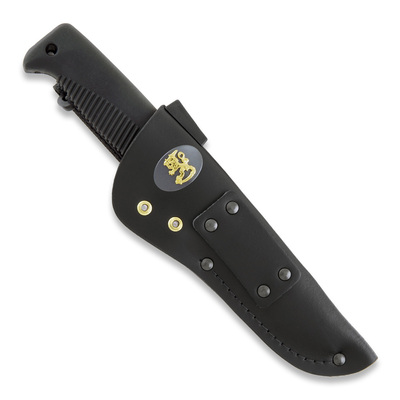 Peltonen M07 knife leather, black, lion FJP005 - KNIFESTOCK