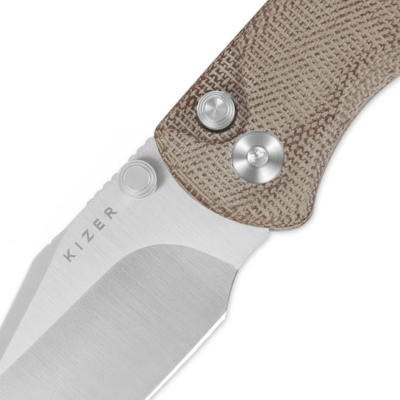 Kizer Drop Bear 2 | Nitro-V | Brown &amp; Micarta | - KNIFESTOCK