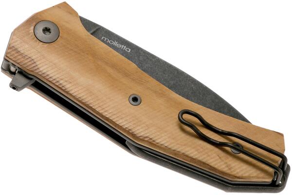 Lionsteel Liner Lock Sleipner Blade PVD+SW blade, OLIVE WOOD handle, IKBS KUR BUL - KNIFESTOCK