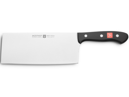 Set WUSTHOF GOURMET 2 pezzi, coltello da cucina cinese + affilacoltelli - KNIFESTOCK