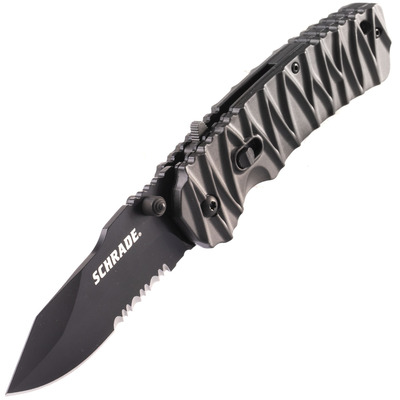 Schrade Dual Action 40% Ser Assist/Manual Folder, Oțel AUS-8. Liner Lock, Actuator deget, Thumb Stud - KNIFESTOCK
