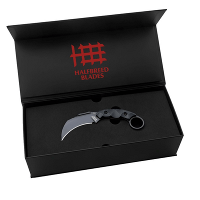 Halfbreed Blades Nahkampf - Feststehende Klinge CQB-02P - K340-Schwarz (BLK) - KNIFESTOCK