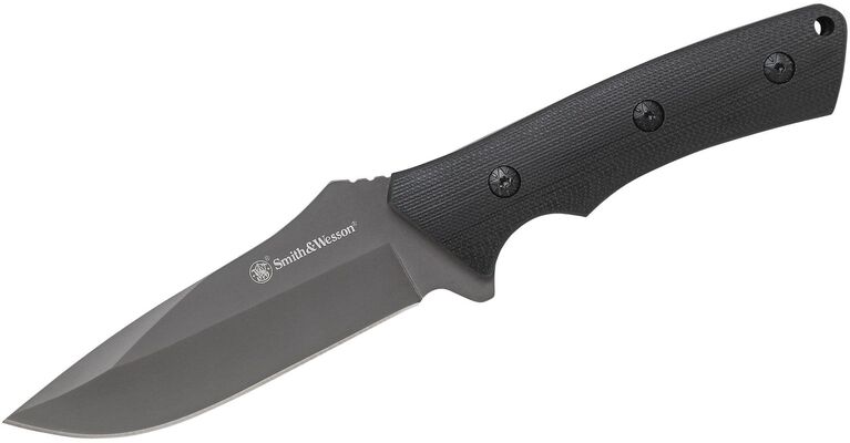Smith &amp; Wesson Coltello da Combattimento Lama Fissa Grigia SWF1L - KNIFESTOCK