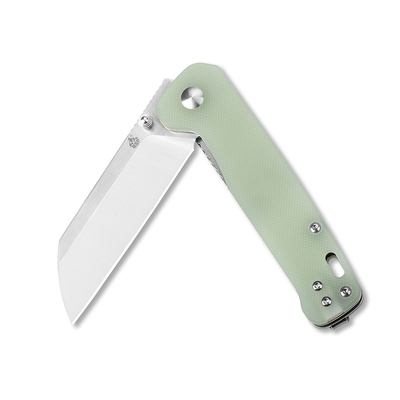 QSP Knife Penguin, Satin D2 Blade, Jade G10 Handle QS130-V - KNIFESTOCK