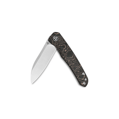 QSP Knife Otter, S35VN Blade, Copper Foil Carbon Fiber Handle QS140-B1 - KNIFESTOCK