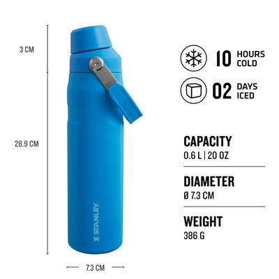 STANLEY The Aerolight™ IceFlow™ Water Bottle Fast Flow 0.6L / 20oz Azure 10-12515-004 - KNIFESTOCK