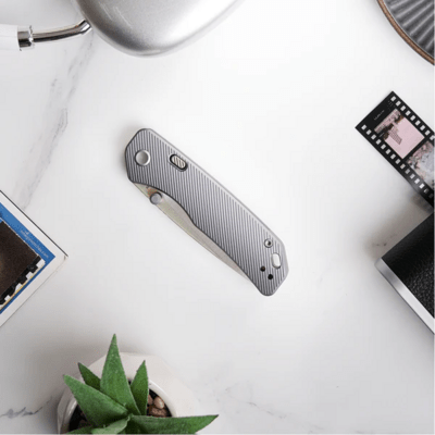 Vosteed Marten 154CM Satin Gray Aluminum A1601 - KNIFESTOCK