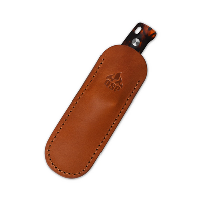 QSP Knife Baby Penguin  14C28N, 2 tone stonewash-satin,  Tortoise resin QS130BP-B1 - KNIFESTOCK