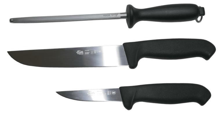 Morakniv Butcher Stainless Kit Černý 2 Nože + Ocílka 12669 - KNIFESTOCK