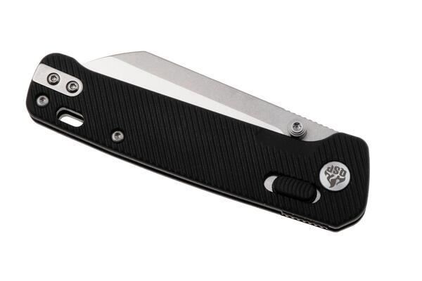 QPS Penguin Glyde 14C28N, finitura a 2 toni stonewash - satinata, Manico: FRN Nero QS1 - KNIFESTOCK