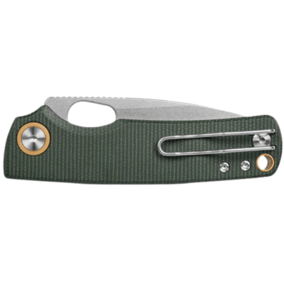 Vosteed Porcupine 14C28N Stonewash Green Micarta A2603 - KNIFESTOCK