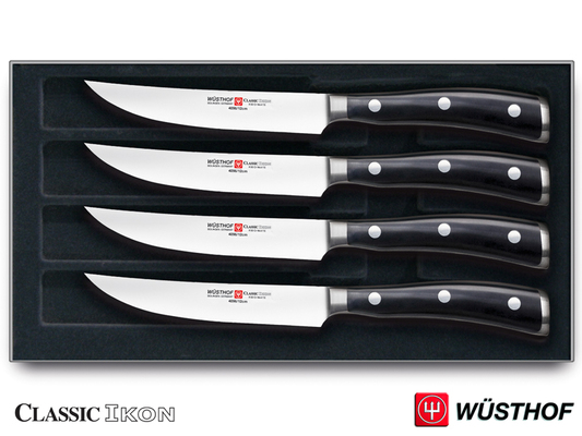 Wusthof Classic Ikon Steakmessenset 4 stuks - KNIFESTOCK