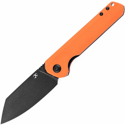 Kansept Bulldozer Black TiCn Coated D2 Orange G10 T1028A7 - KNIFESTOCK